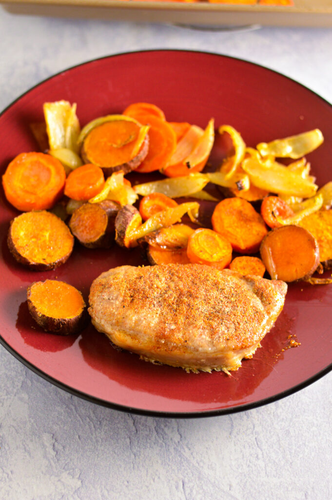 Sheet Pan Pork Chop and Vegetables