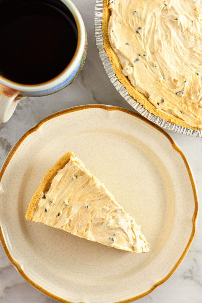 No Bake Peanut Butter Chocolate Chip Pie