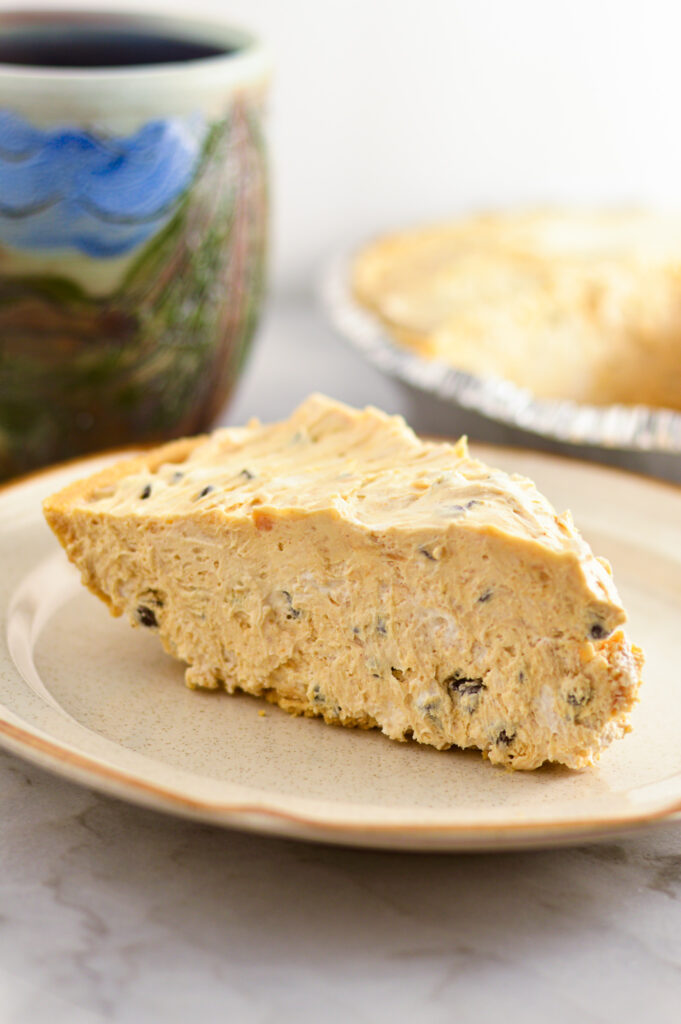 No Bake Peanut Butter Chocolate Chip Pie