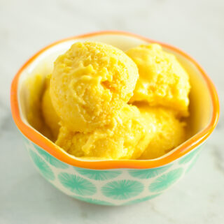 Vegan No Churn Mango Ice Cream