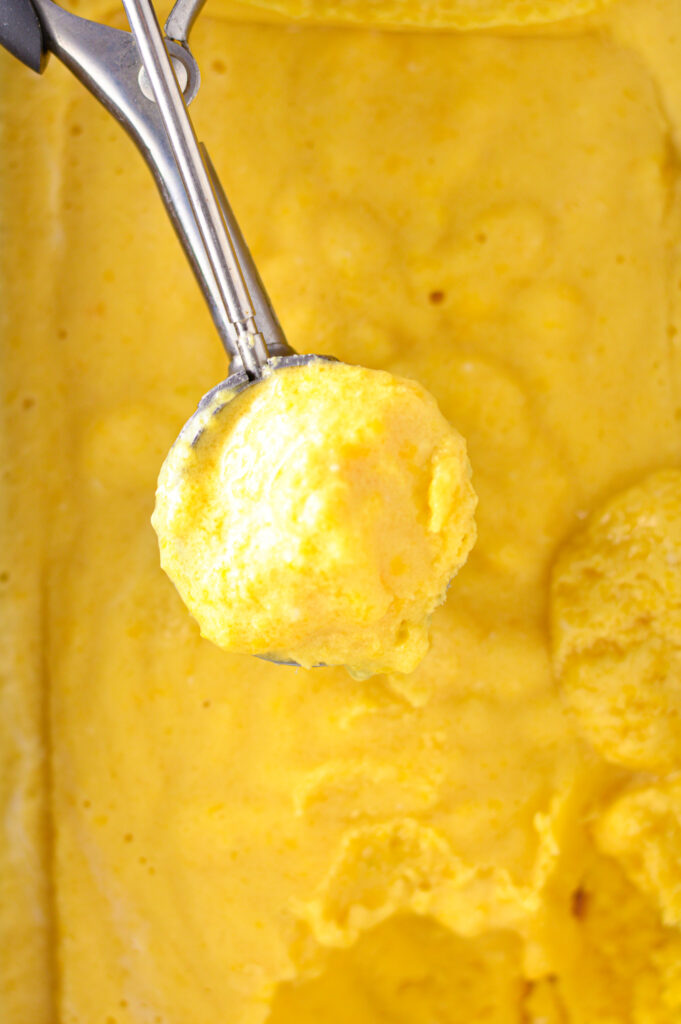 Vegan No Churn Mango Ice Cream