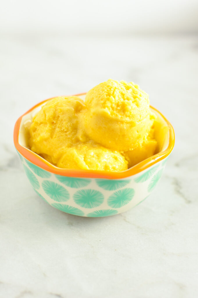 Vegan No Churn Mango Ice Cream