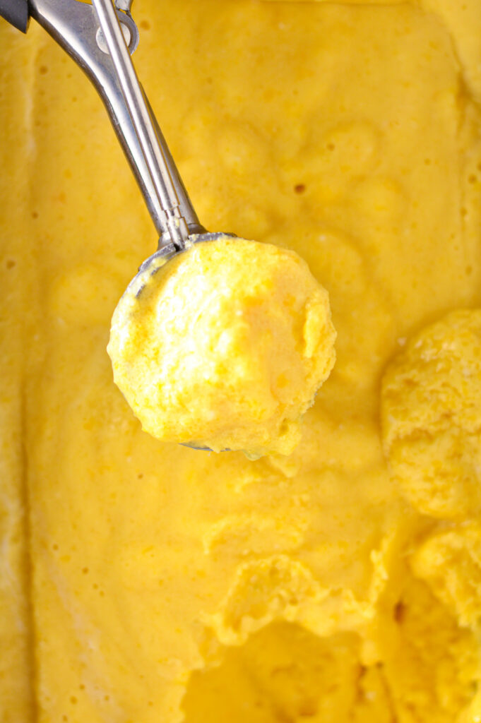 Vegan No Churn Mango Ice Cream