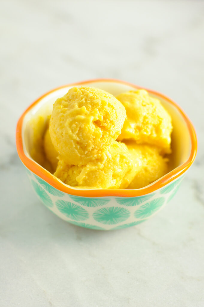 Vegan No Churn Mango Ice Cream