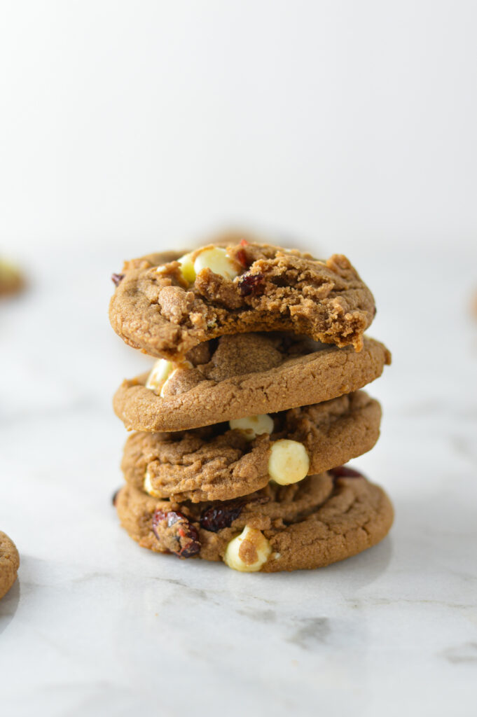 Cranberry White Chocolate Nutella Cookies