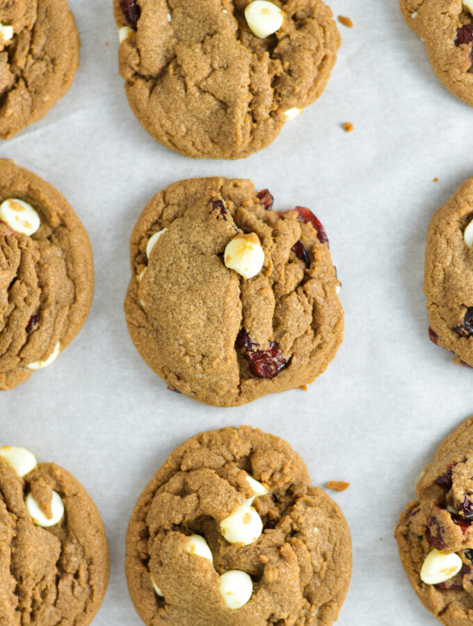 Cranberry White Chocolate Nutella Cookies