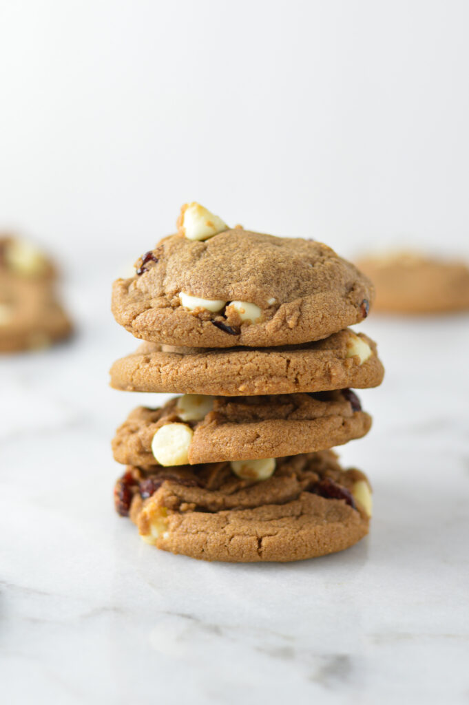 Cranberry White Chocolate Nutella Cookies