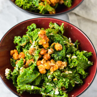 Goat Cheese and Chickpea Kale Salad