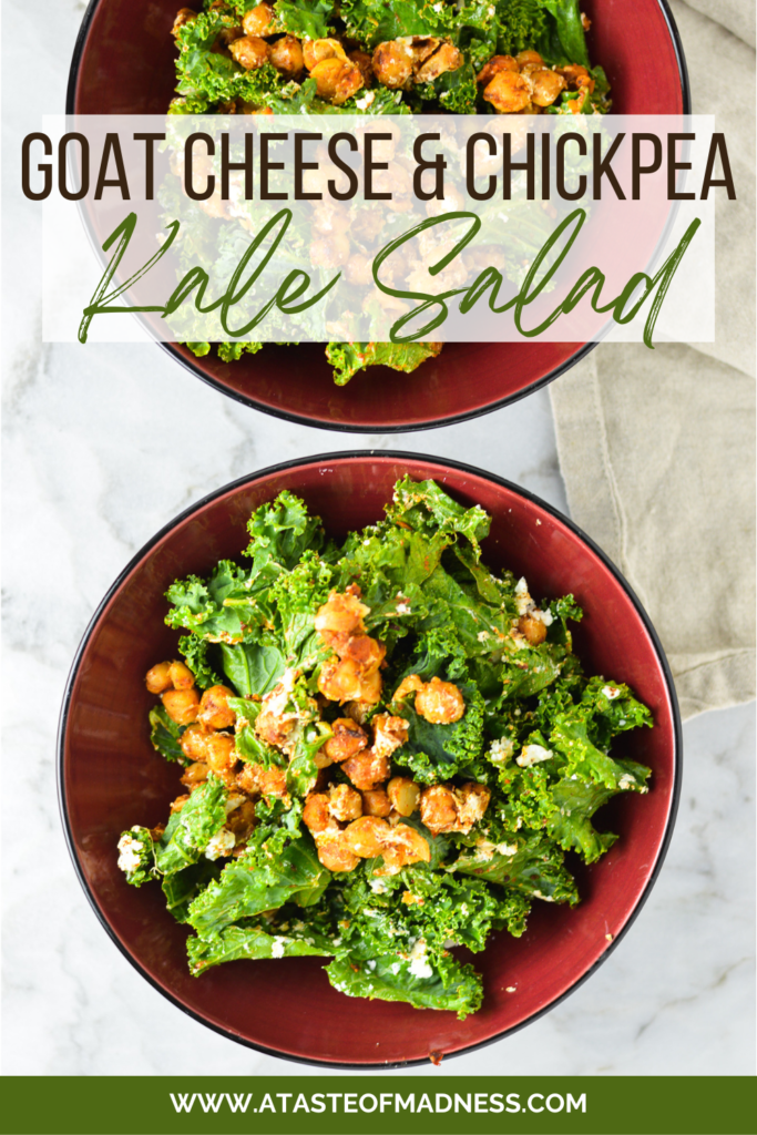 Goat Cheese and Chickpea Kale Salad