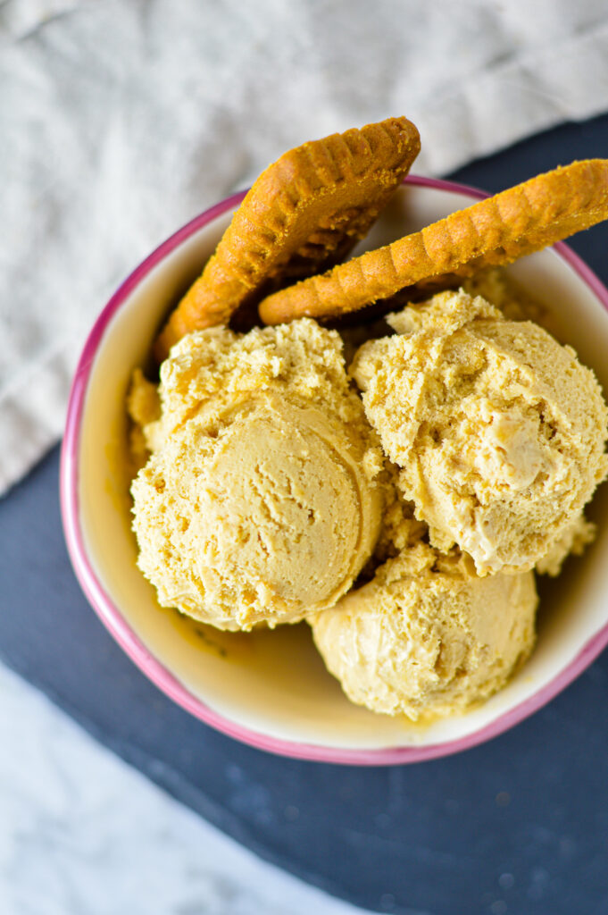 Biscoff Rice Krispie Ice Cream