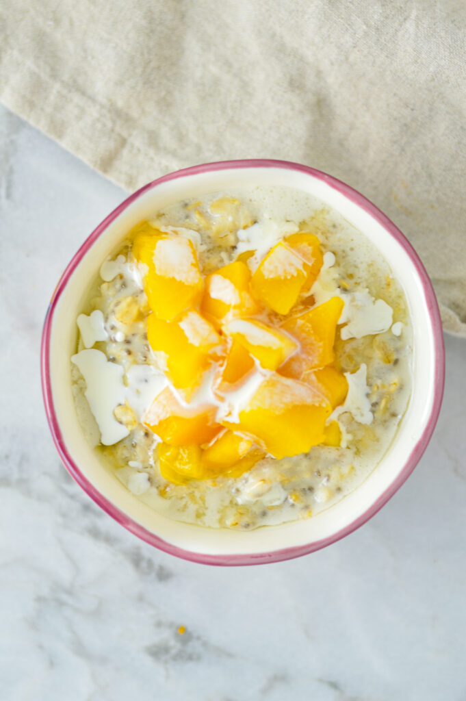 Healthy Peaches and Cream Oatmeal