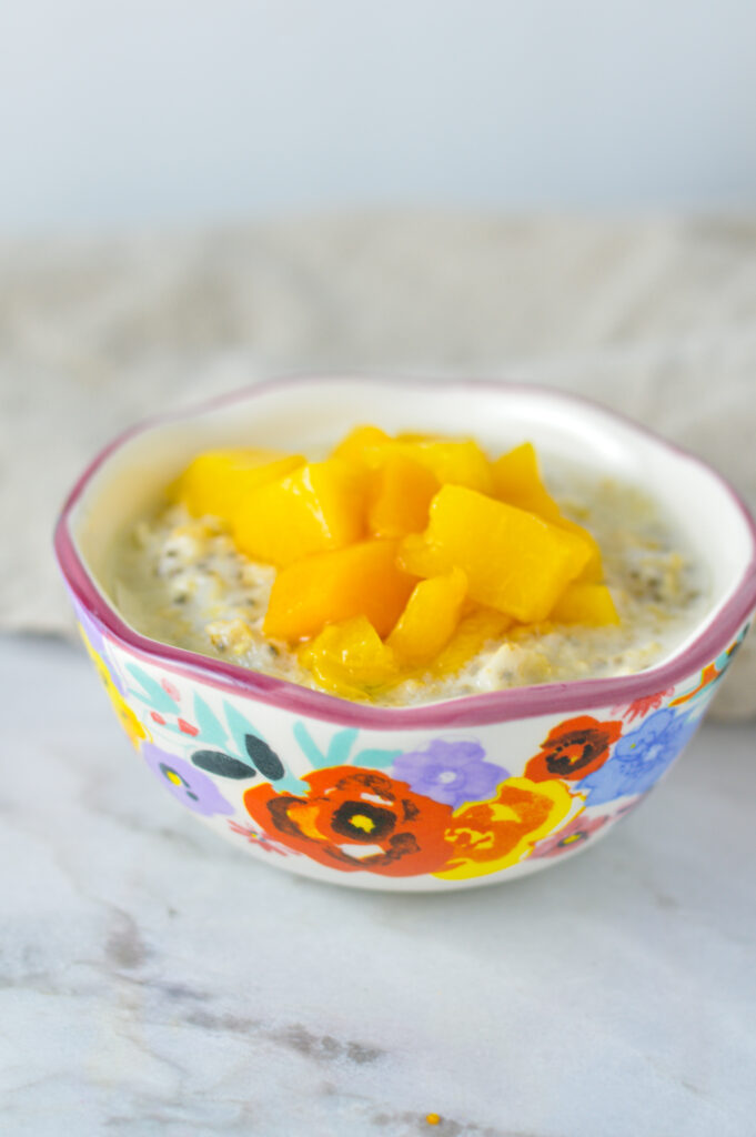 Healthy Peaches and Cream Oatmeal