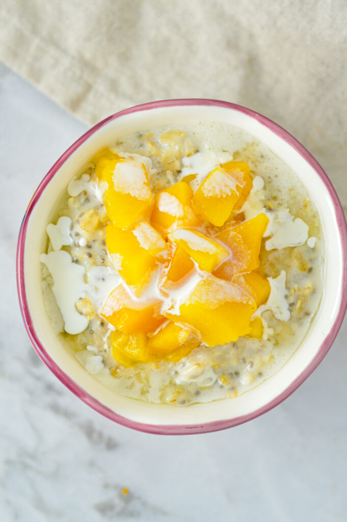 Healthy Peaches and Cream Oatmeal