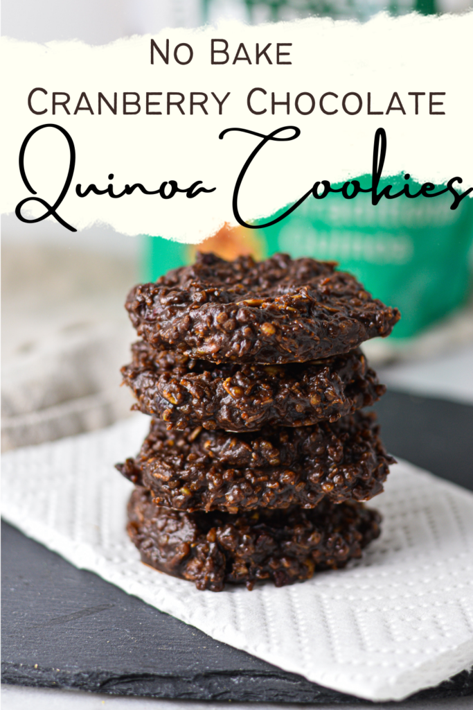 No Bake Cranberry Chocolate Quinoa Cookies