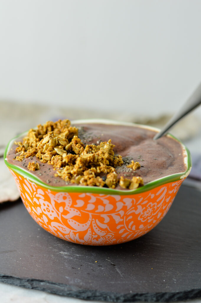 Chocolate Acai Protein Smoothie Bowl