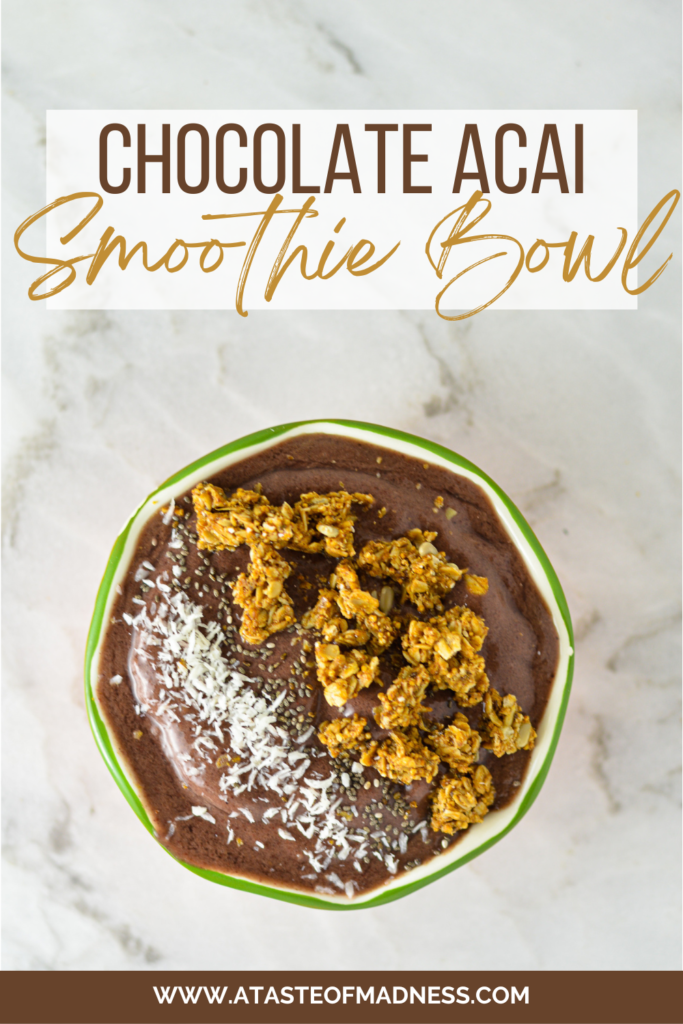 Chocolate Acai Protein Smoothie Bowl