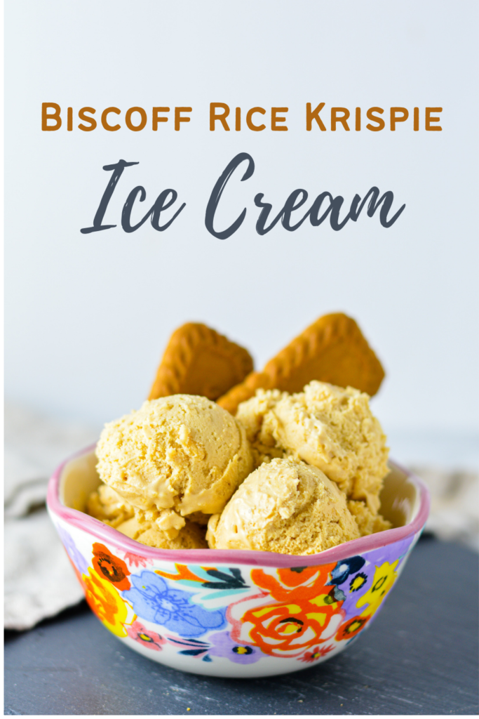 Biscoff Rice Krispie Ice Cream