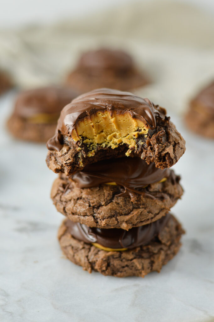 Brownie Mix Buckeye Cookies