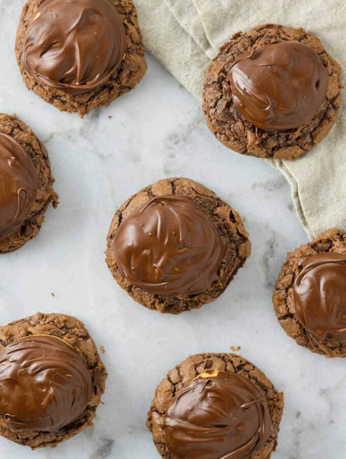 Brownie Mix Buckeye Cookies