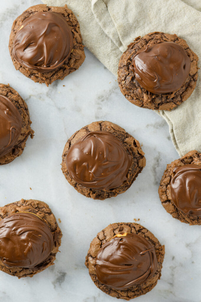 Brownie Mix Buckeye Cookies