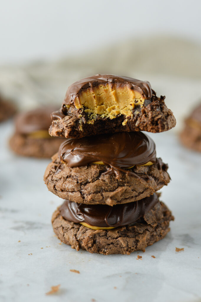 Brownie Mix Buckeye Cookies