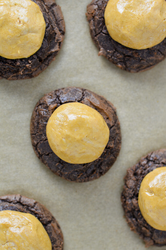 Brownie Mix Buckeye Cookies