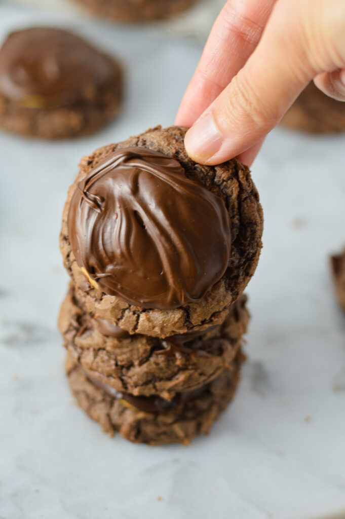 Brownie Mix Buckeye Cookies