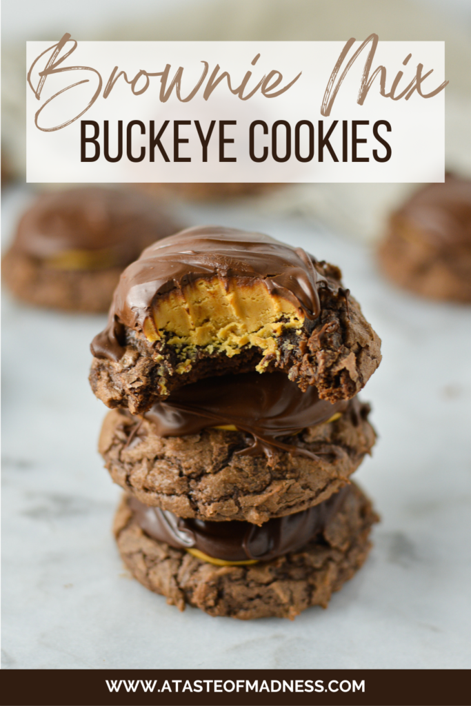 Brownie Mix Buckeye Cookies