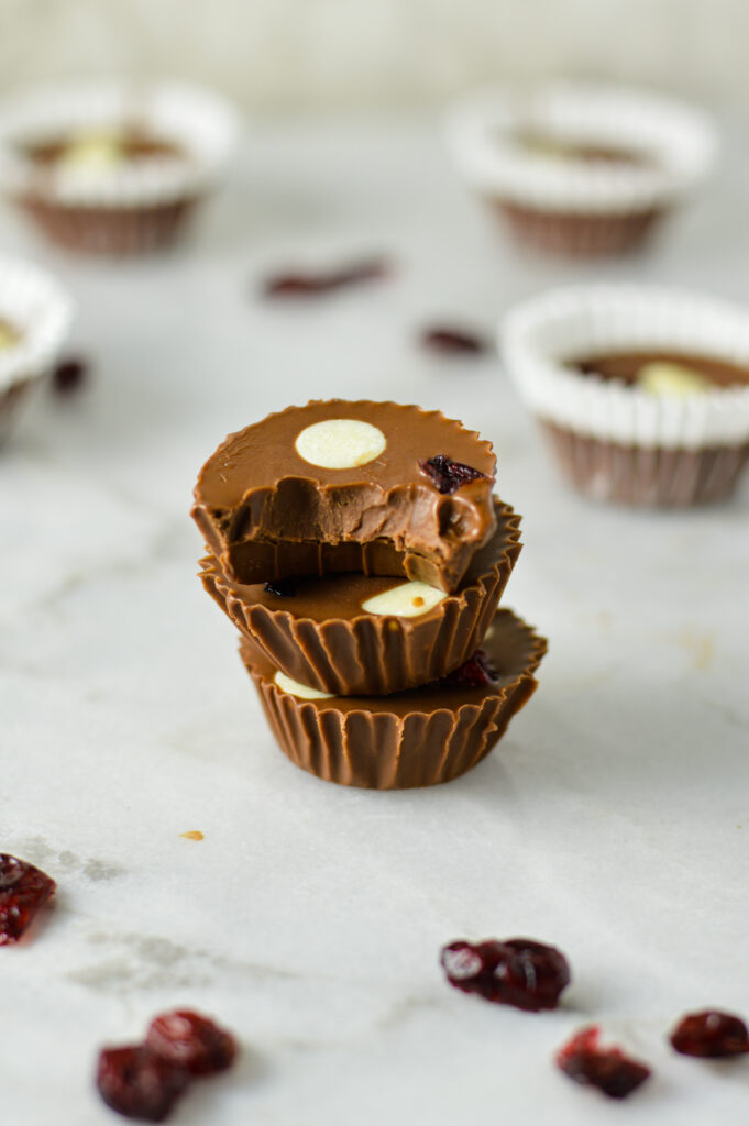 White Chocolate Cranberry Nutella Cups