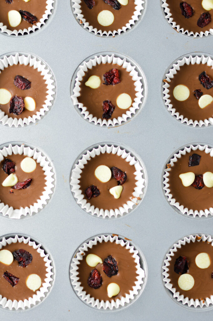 White Chocolate Cranberry Nutella Cups