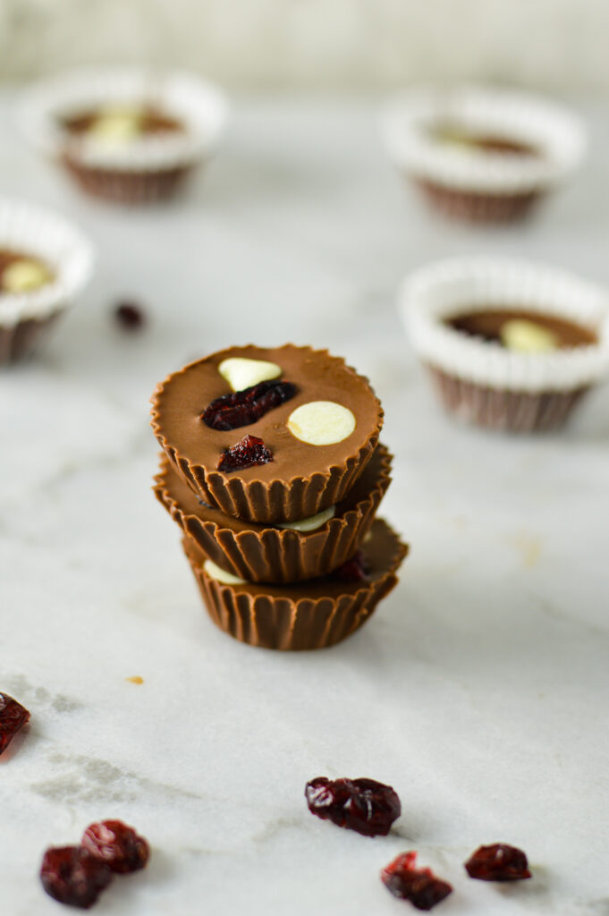 White Chocolate Cranberry Nutella Cups