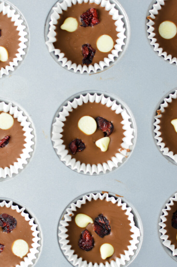 White Chocolate Cranberry Nutella Cups