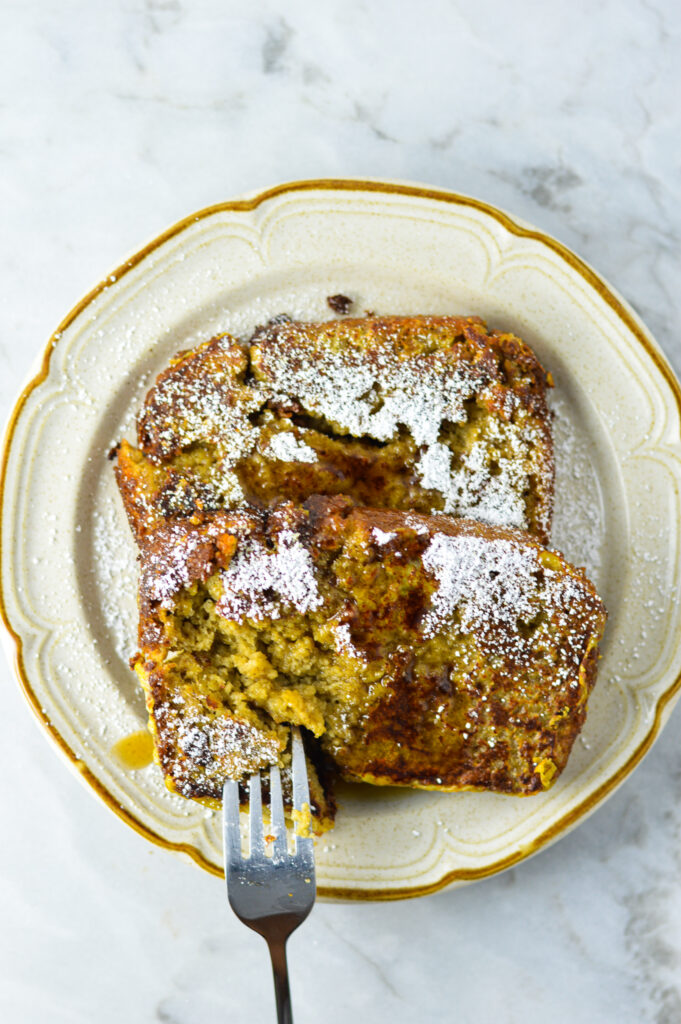 Banana Bread French Toast for One