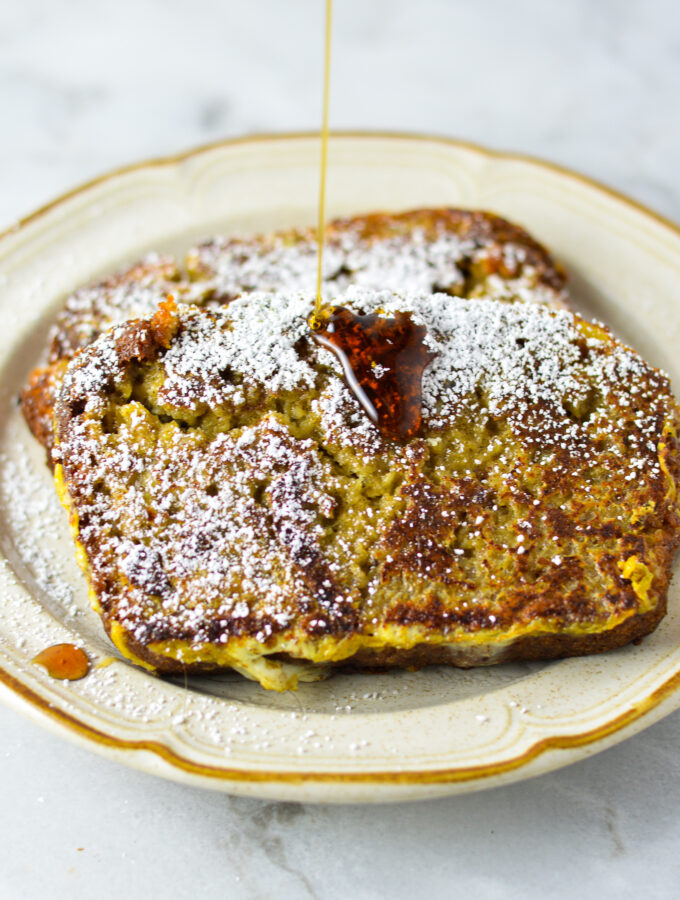 Banana Bread French Toast for One