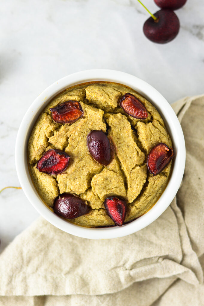 Cherry Blended Baked Oats