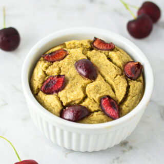 Cherry Blended Baked Oats