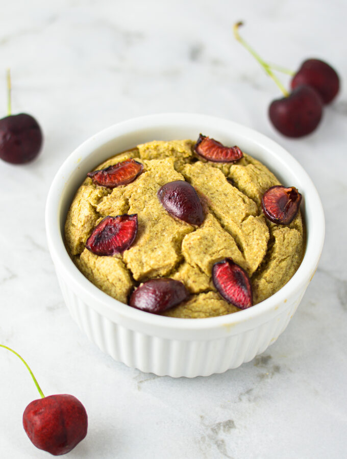 Cherry Blended Baked Oats