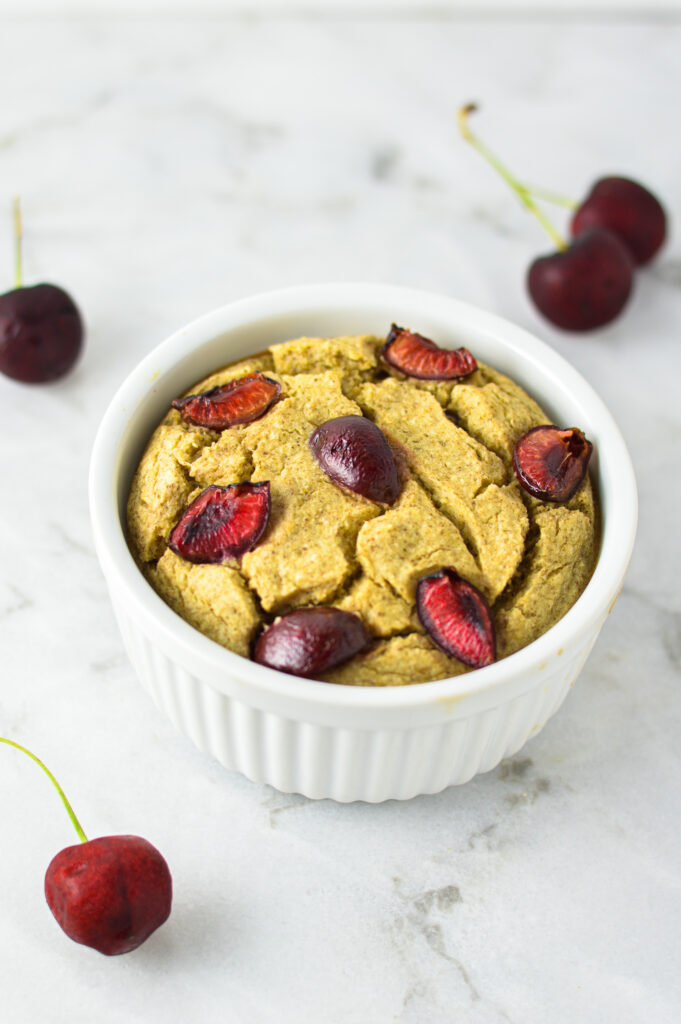 Cherry Blended Baked Oats