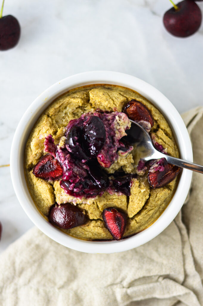 Cherry Blended Baked Oats