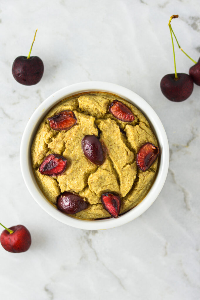 Cherry Blended Baked Oats