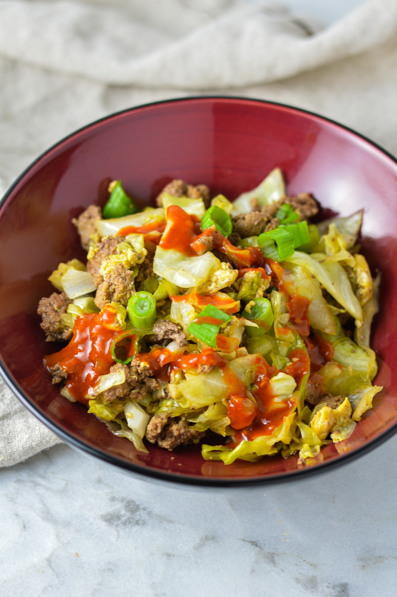 Ground Beef Egg Roll in a Bowl