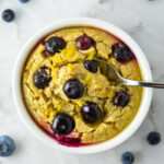 Glazed Lemon Blueberry Blended Baked Oats