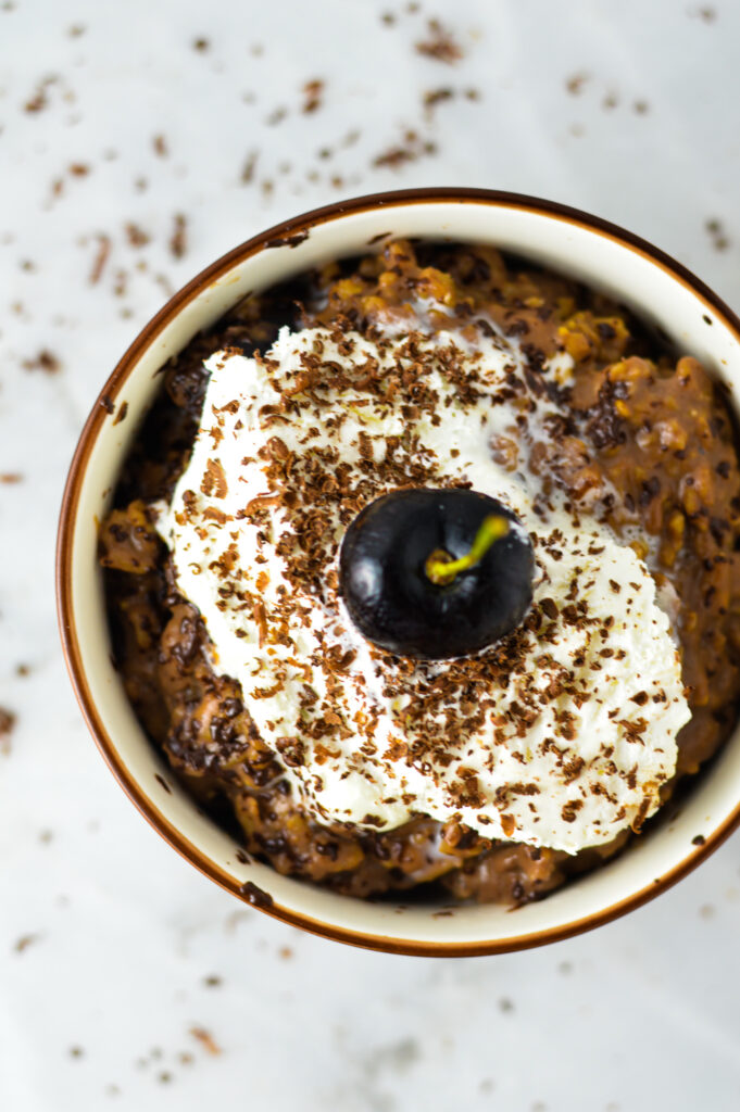 Black Forest Cake Oatmeal