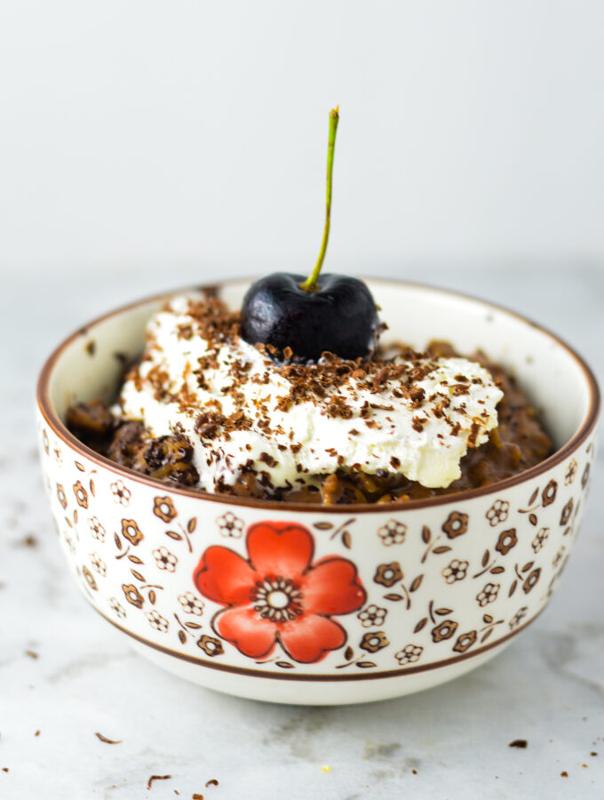 Black Forest Cake Oatmeal