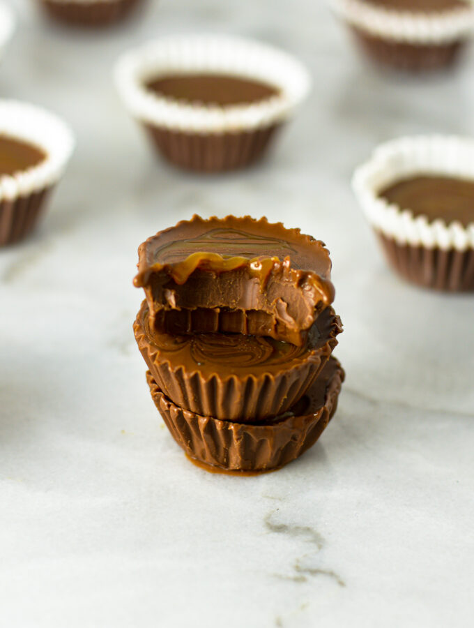 Caramel Swirl Mini Nutella Cups