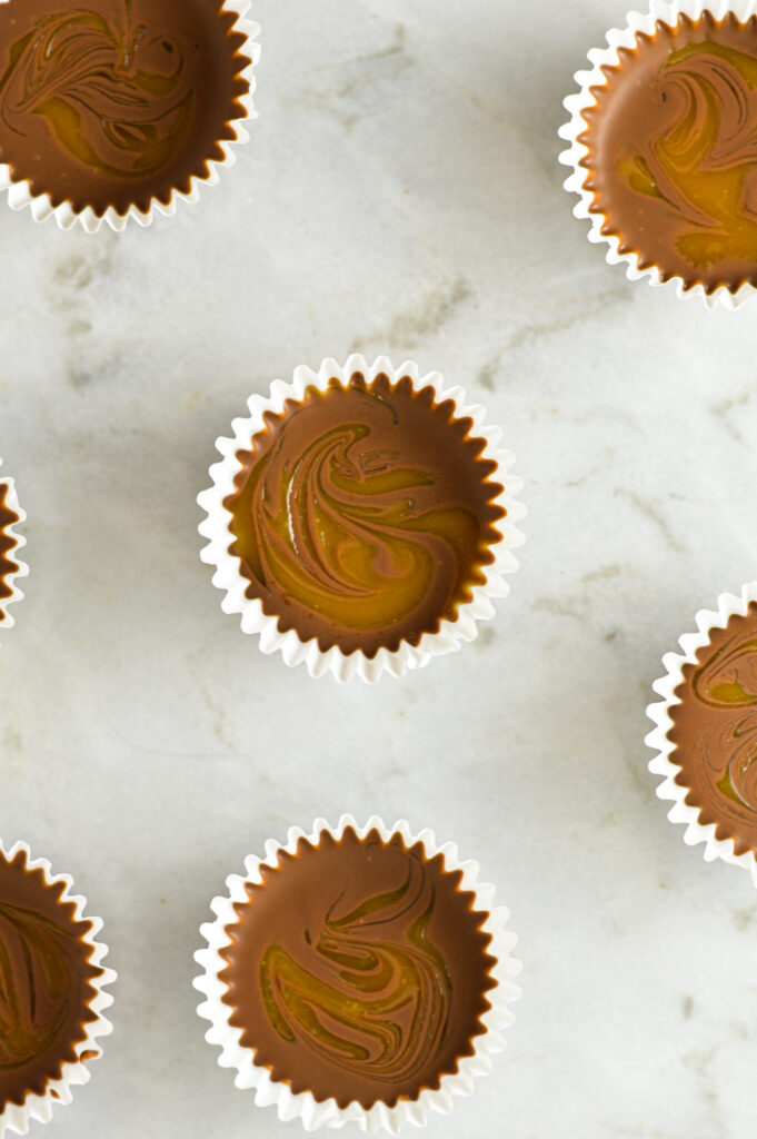 Caramel Swirl Mini Nutella Cups