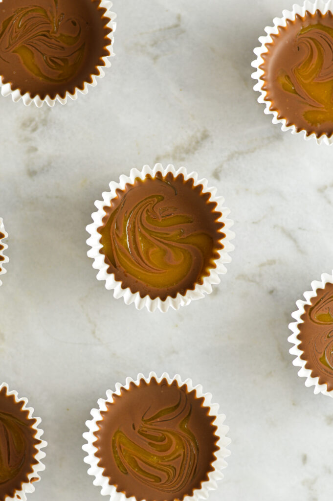 Caramel Swirl Mini Nutella Cups