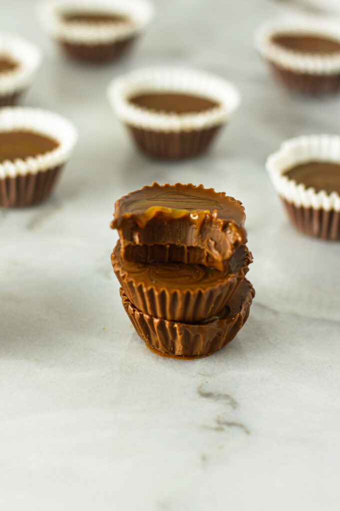 Caramel Swirl Mini Nutella Cups