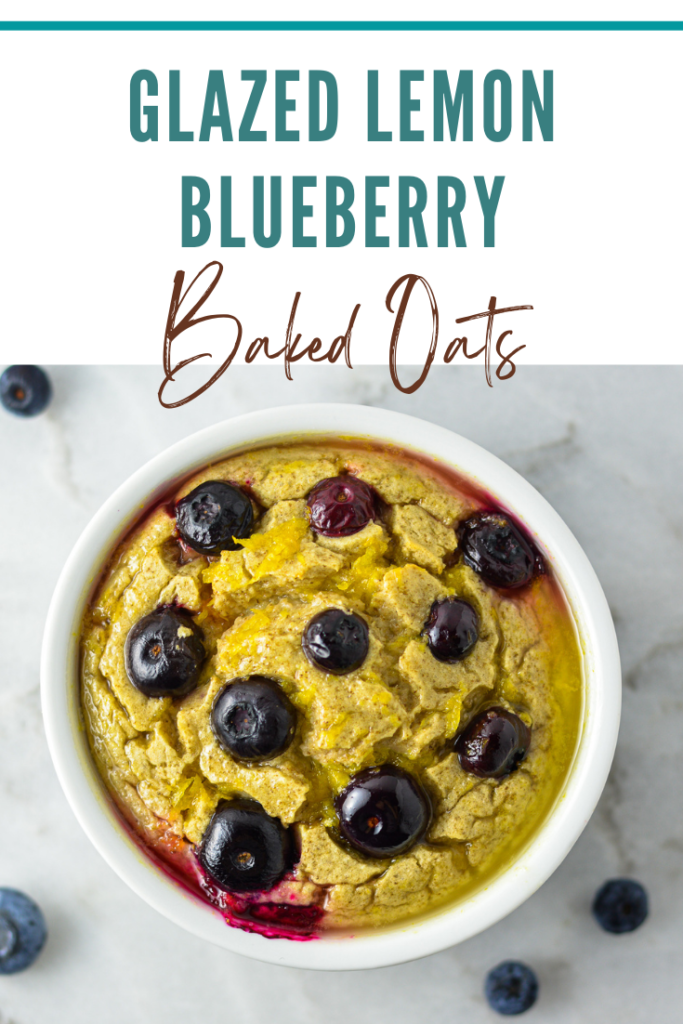 Glazed Lemon Blueberry Blended Baked Oats