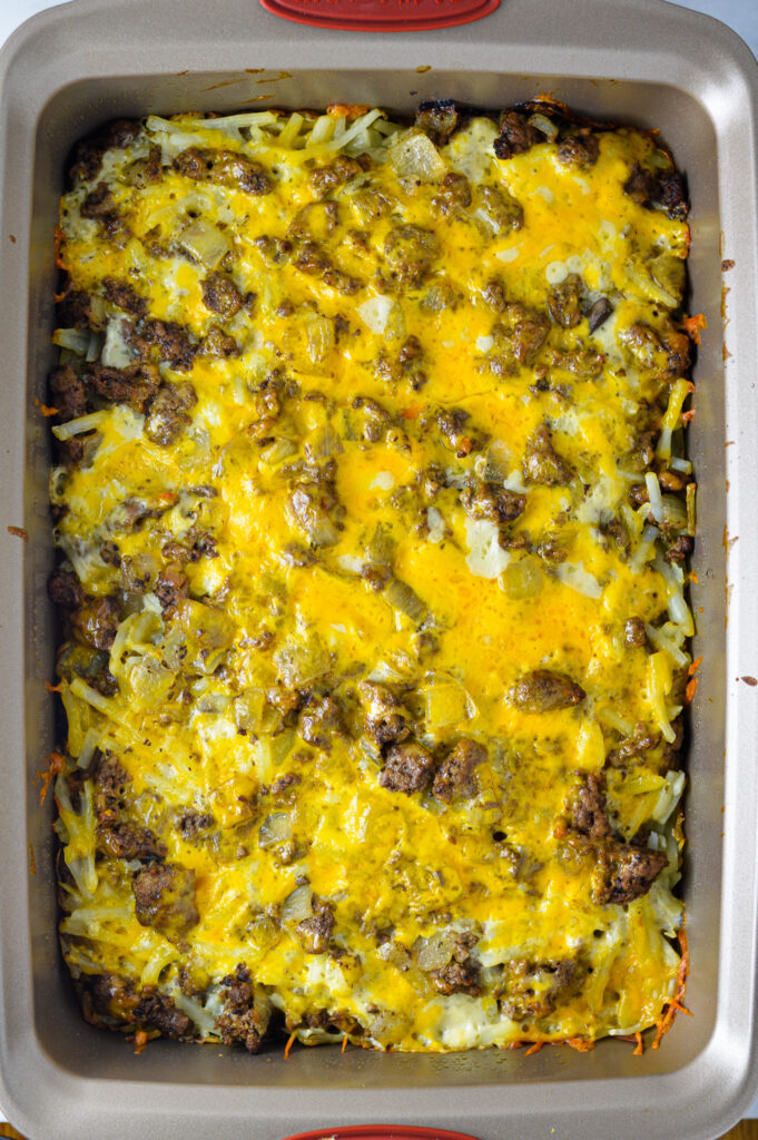 Ground Beef and Shredded Hashbrown Casserole